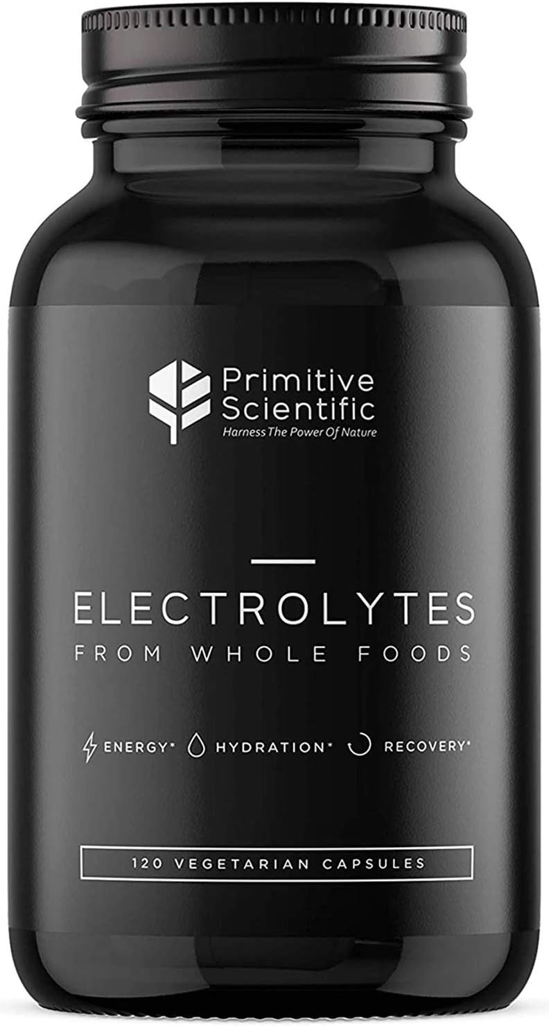 Whole Food Electrolyte Capsules - Advanced Hydration Supplement with Magnesium, Potassium & Calcium - Alternatives to Electrolyte Tablets for Supporting Muscles, Energy, & Rejuvenation (120 Count)
