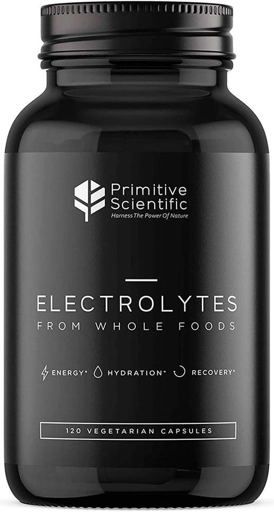 Whole Food Electrolyte Capsules - Advanced Hydration Supplement with Magnesium, Potassium & Calcium - Alternatives to Electrolyte Tablets for Supporting Muscles, Energy, & Rejuvenation (120 Count)