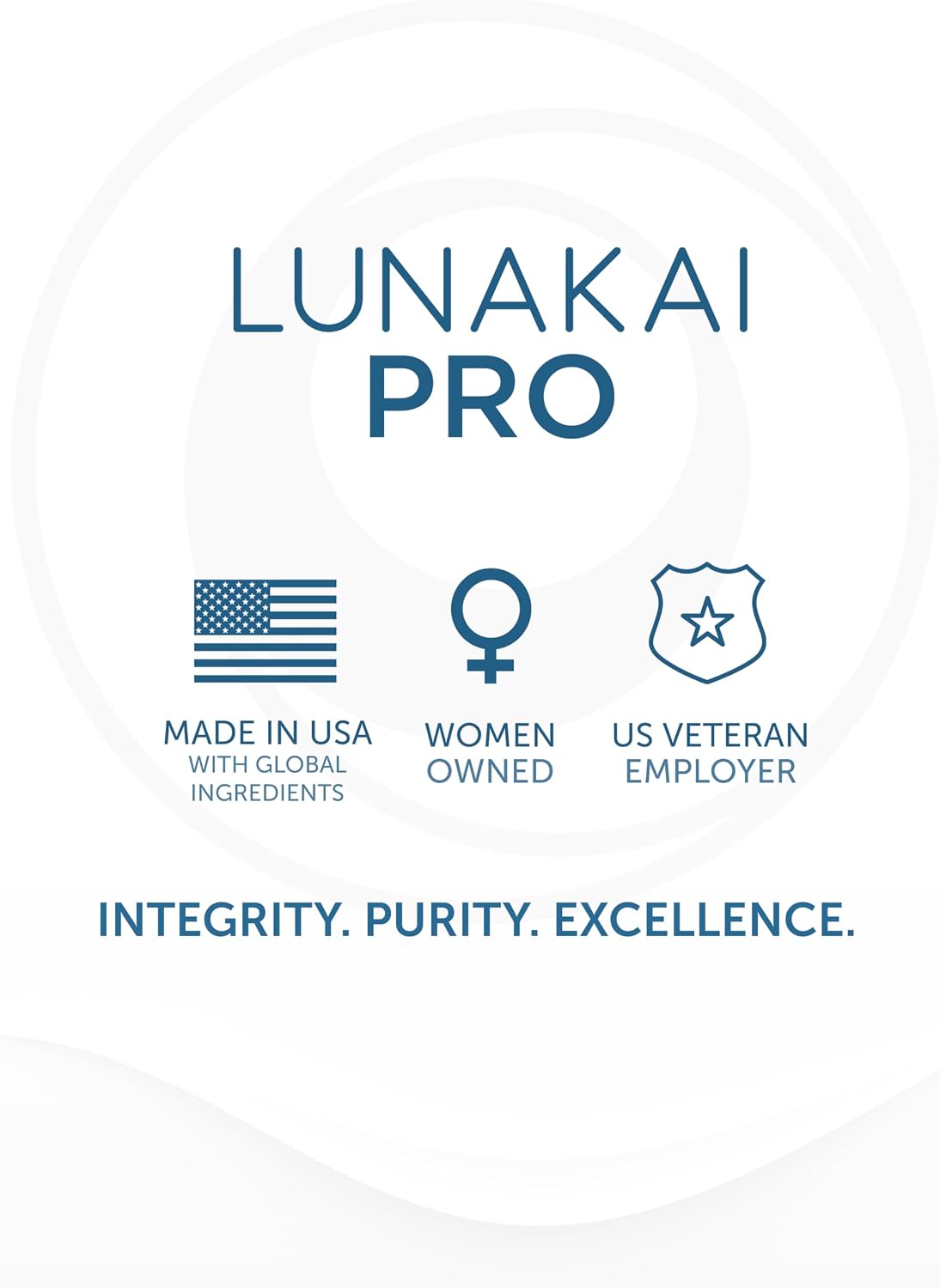 Lunakai USA Made 7-in-1 Magnesium Complex for Women & Men - 405mg Blend with B6 P-5-P for Daily Muscle, Sleep, Stress & Energy Support, Non-GMO Supplement, 60 Capsules
