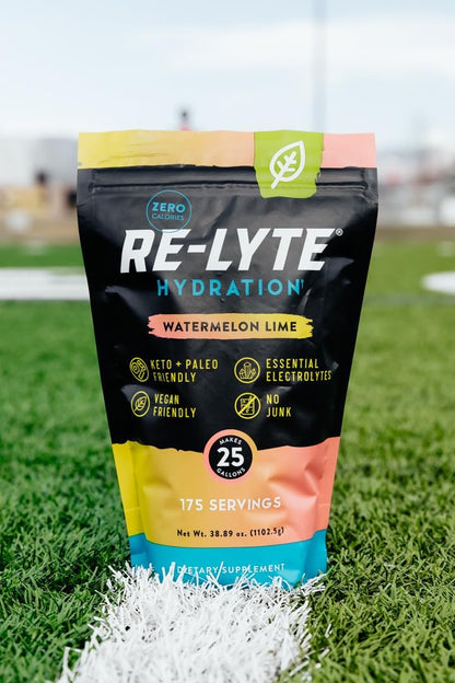 Re-Lyte Hydration Electrolyte Powder Bulk Pouch 175 Servings/Watermelon Lime