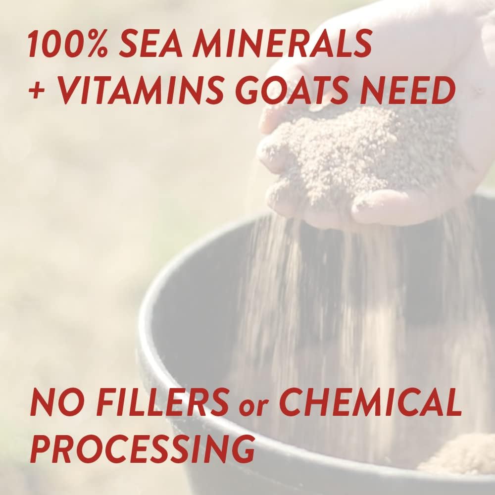 Redmond Goat Mineral Supplement - A Premium sea Salt with Essential Trace Minerals and Vitamins (5 LB)