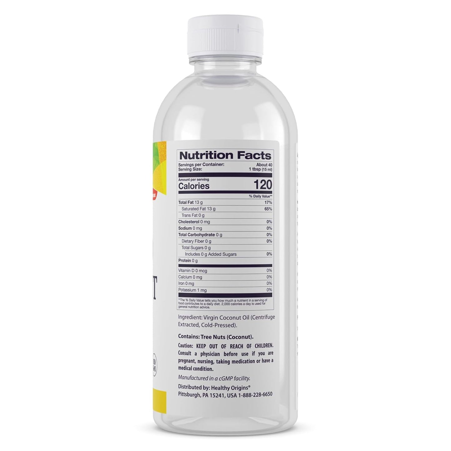 Healthy Origins Coconut Oil Liquid, 100% Virgin, 20 fl Oz