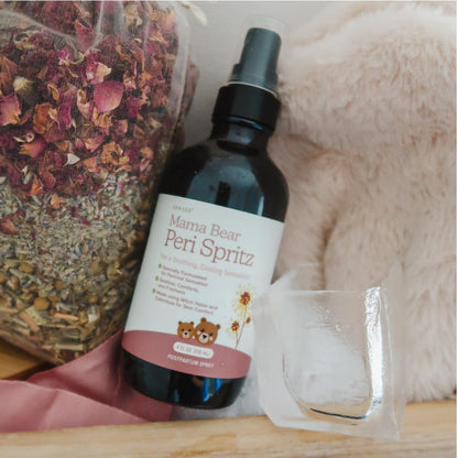 SPRIGS Peri Spritz, 4 Fl Oz | Perineal Spray for Postpartum Recovery | A Soothing Natural Herbal Formula with Witch Hazel & Organic Aloe & Comfrey | 360° Bottle Top for Easy Access to the Perineum