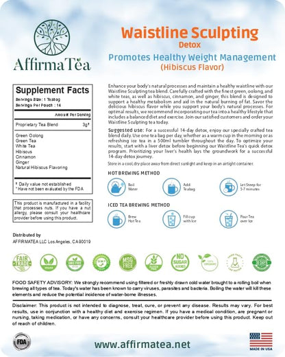 AffirmaTea Waistline Sculpting Detox | for Optimal Weight Loss & Fat Metabolism Balance