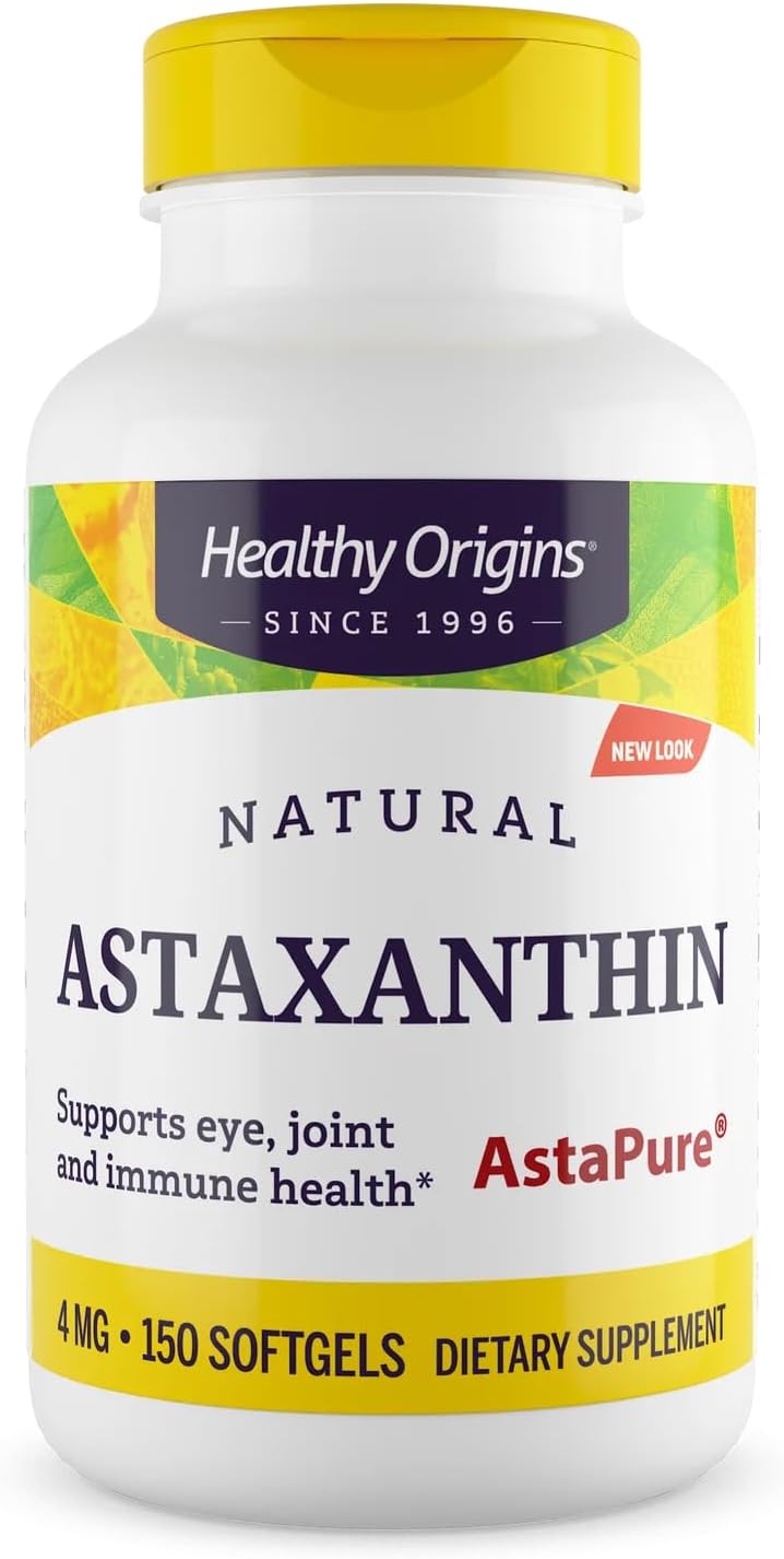 Healthy Origins Astaxanthin AstaPure 4 mg, 150 Softgels