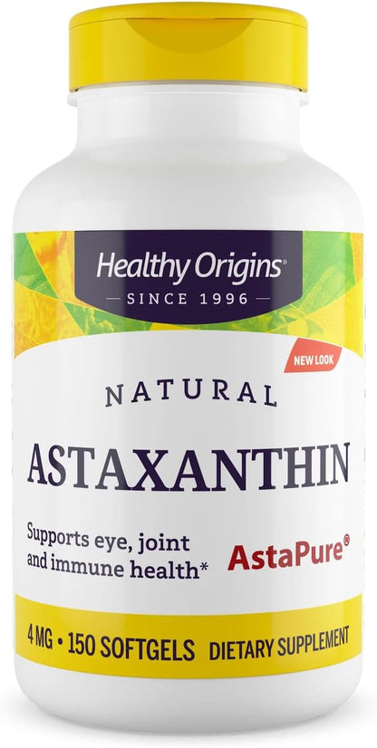 Healthy Origins Astaxanthin AstaPure 4 mg, 150 Softgels