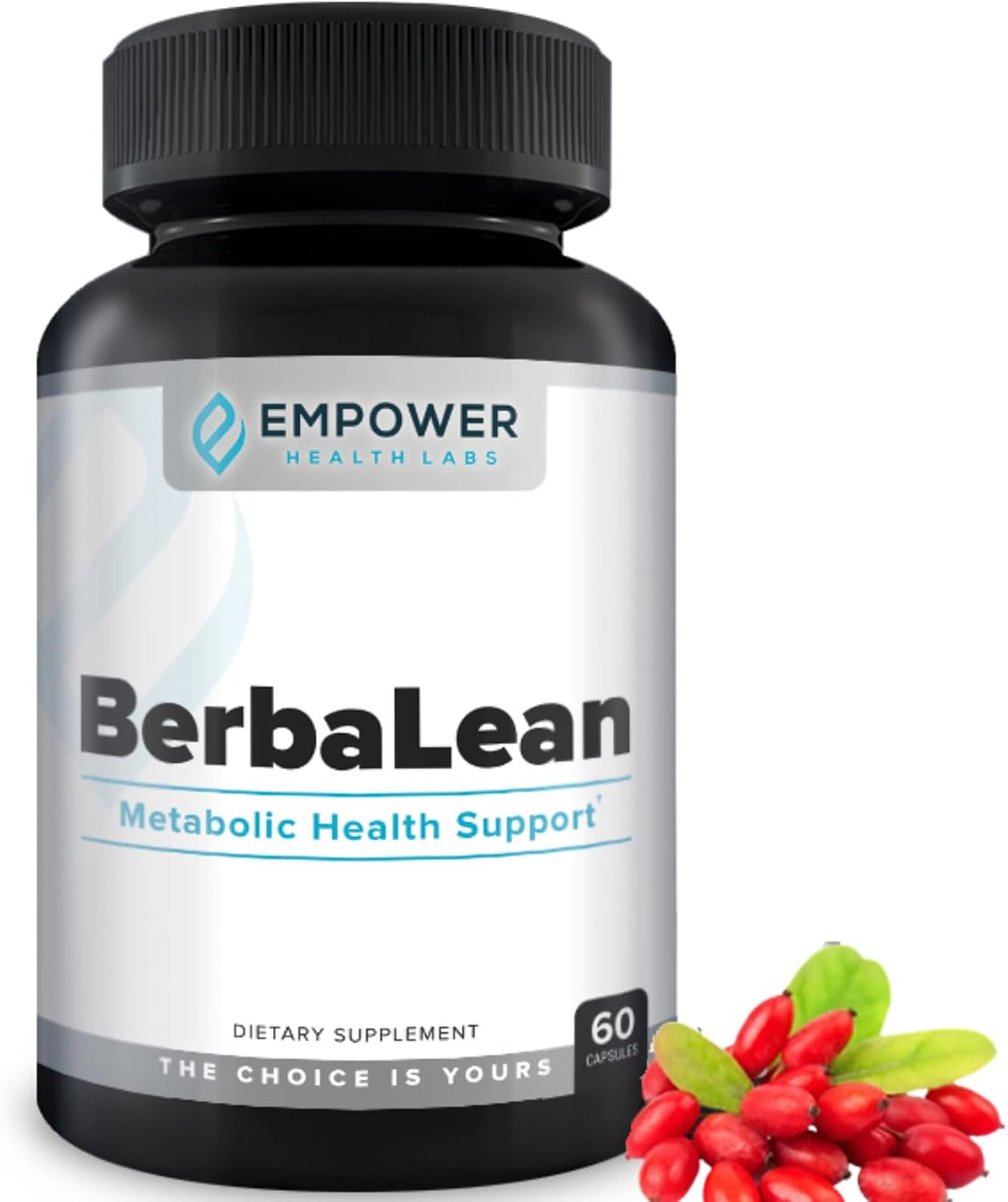 Empower Health New BerbaLean - Berberine & Hydrochloric Acid Supplement, Supports Healthy Metabolism and Digestive Health 60 Capsules