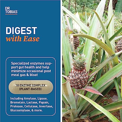 Dr. Tobias Digestive Enzymes with Amylase, Bromelain, Lipase, 15 Serving