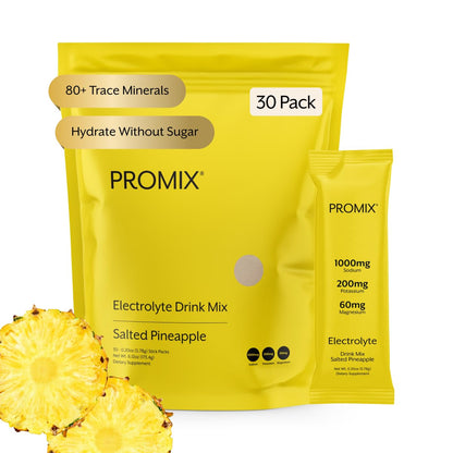 ProMix Nutrition Electrolytes Powder Hydration Packets - Himalayan Pink Salt, Magnesium, Potassium, Vitamin C - Salted Watermelon, Lightly Sweetened - 30 Servings (Pack of 30)