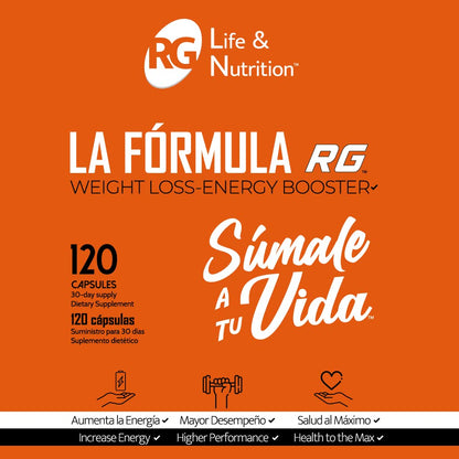 RG LIFE & NUTRITION - Weight Loss Pills, Energy Booster and Fat Burner with Magnesium
