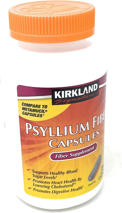 Fiber Capsules Kirkland Therapy for Regularity/Fiber Supplement, 360 capsules - Compare to the Active Ingredient in Metamucil Capsules