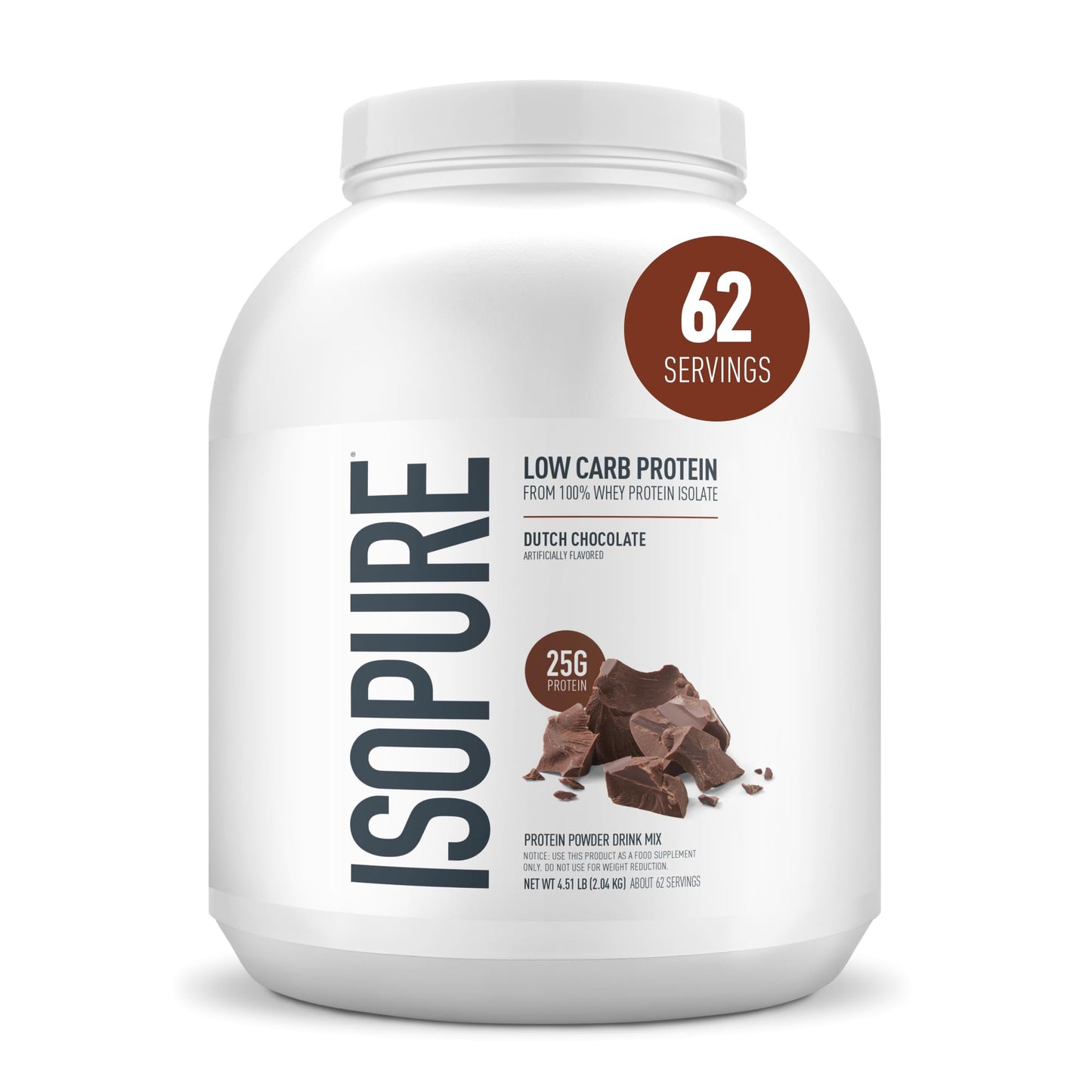 Isopure Zero Carb 100% Pure Whey Isolate Protein Powder, Gluten Free, With Vitamins, Cookies & Cream, 25g Protein Per Serving, 1 Lb, 15 Servings (Packaging May Vary)
