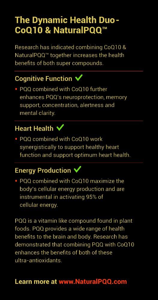 CoQ10 QQ - CoQ10 with Natural PQQ - Vegetarian Softgels