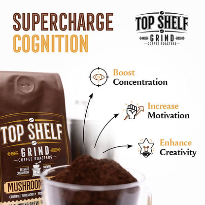 Mushroom Coffee – Ground Dark Roast Organic Lions Mane Coffee