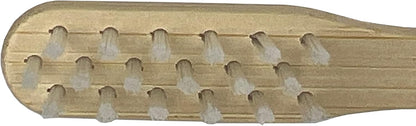 OraWellness BrushEco Bamboo Toothbrush, 3 Rows, Wooden Toothbrush
