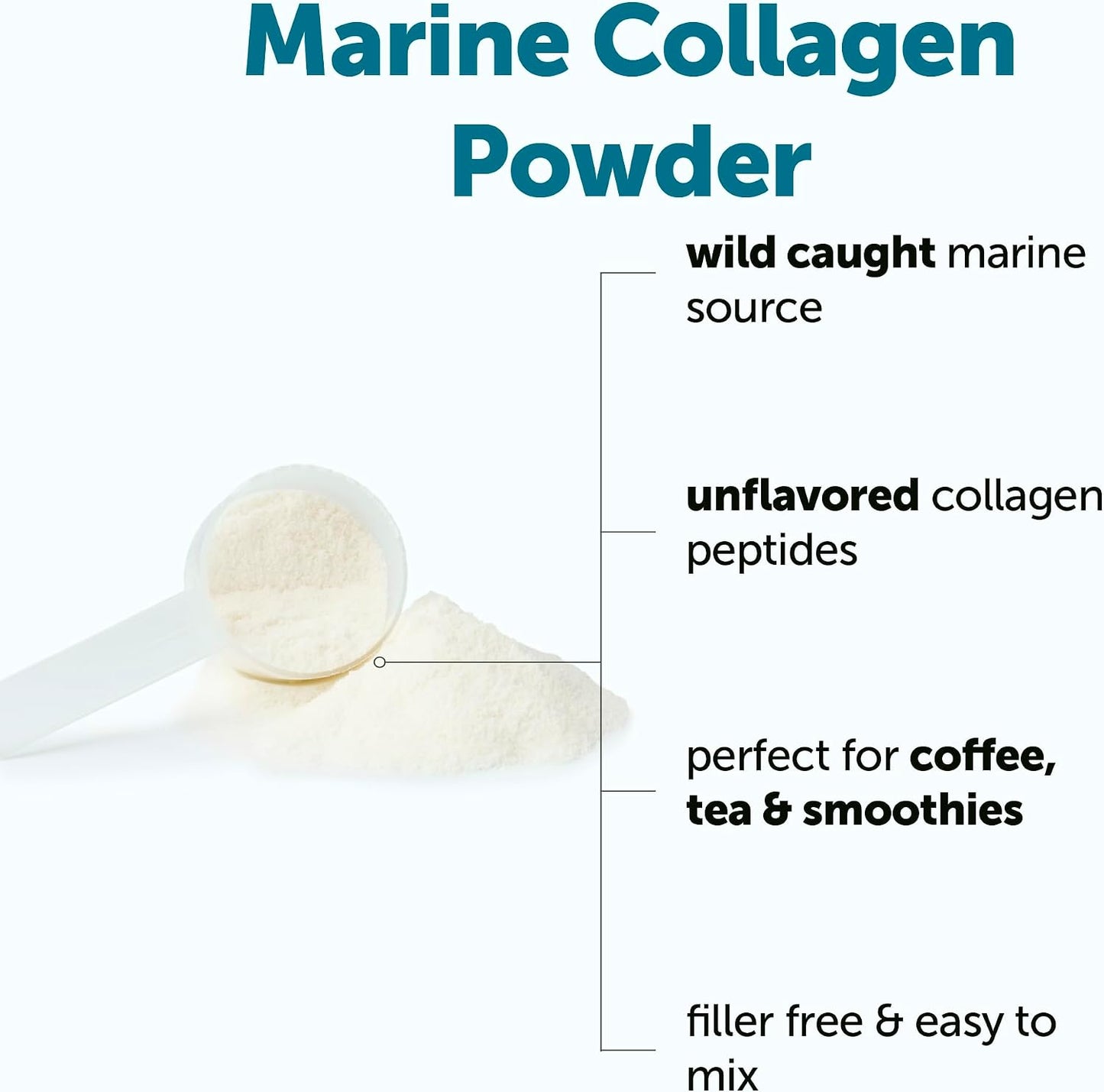 Micro Ingredients Marine Collagen Protein Powder, 1 Pound | Wild Caught Fish Source | Hydrolyzed Peptides | Unflavored, Keto, & Paleo Friendly | Easy to Mix, Non-GMO