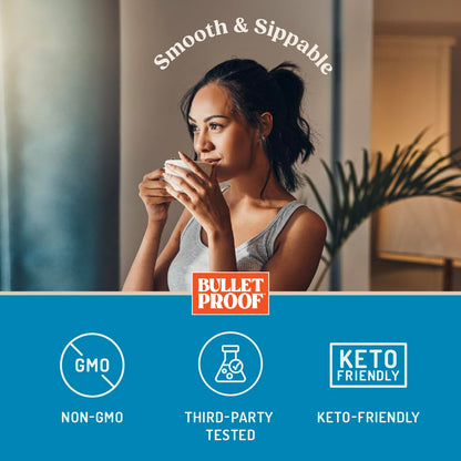 Bulletproof Original Creamer, 14.8 Ounces, Keto Coffee Creamer with MCT Oil and Grass-Fed Butter, Supports Brain Function