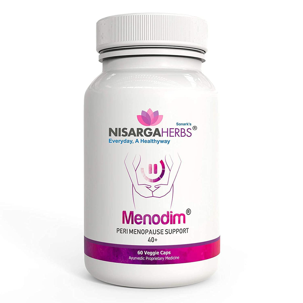 pub Nisarga Herbs Menodim, for Pre-Menopause Relief, Fatigue & Functional Imbalance Support