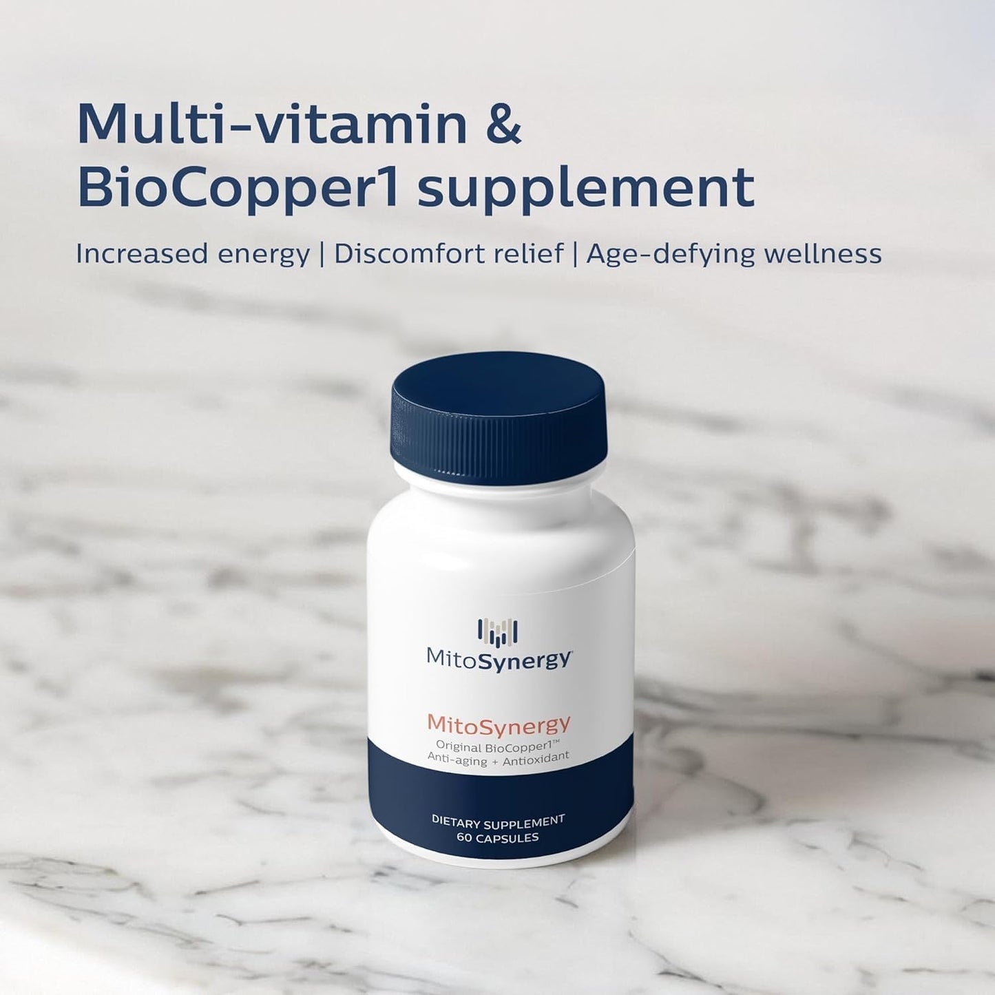 Original BioCopper1 (Cunermuspir) - BioAvailable Copper MultiVitamin with CoQ10 and d-ribose to Boost NAD+ Supports Mitochondrial ATP Energy Brain and Joint Health