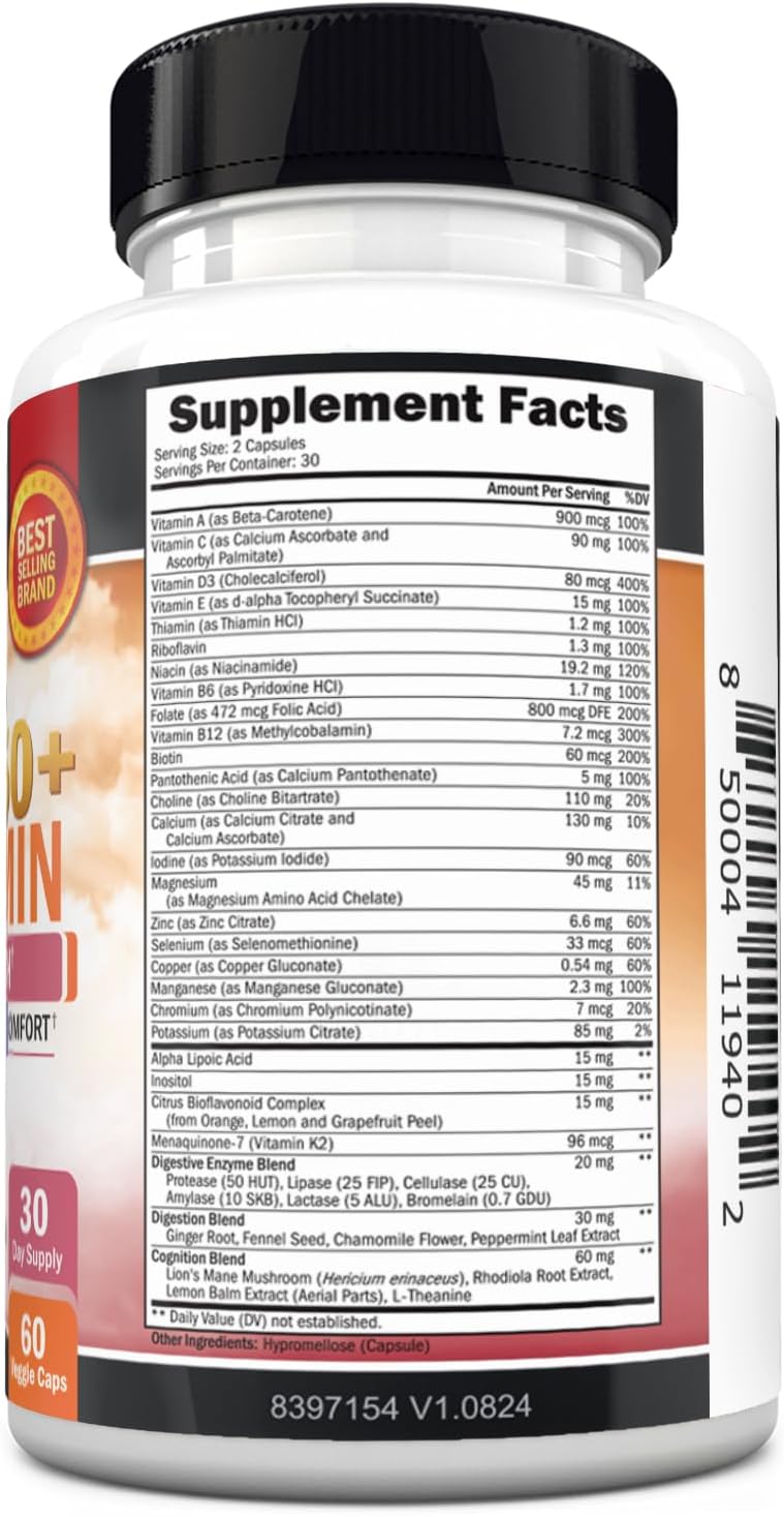 Daily Multivitamin for Women 50 & Over, 60 Capsules