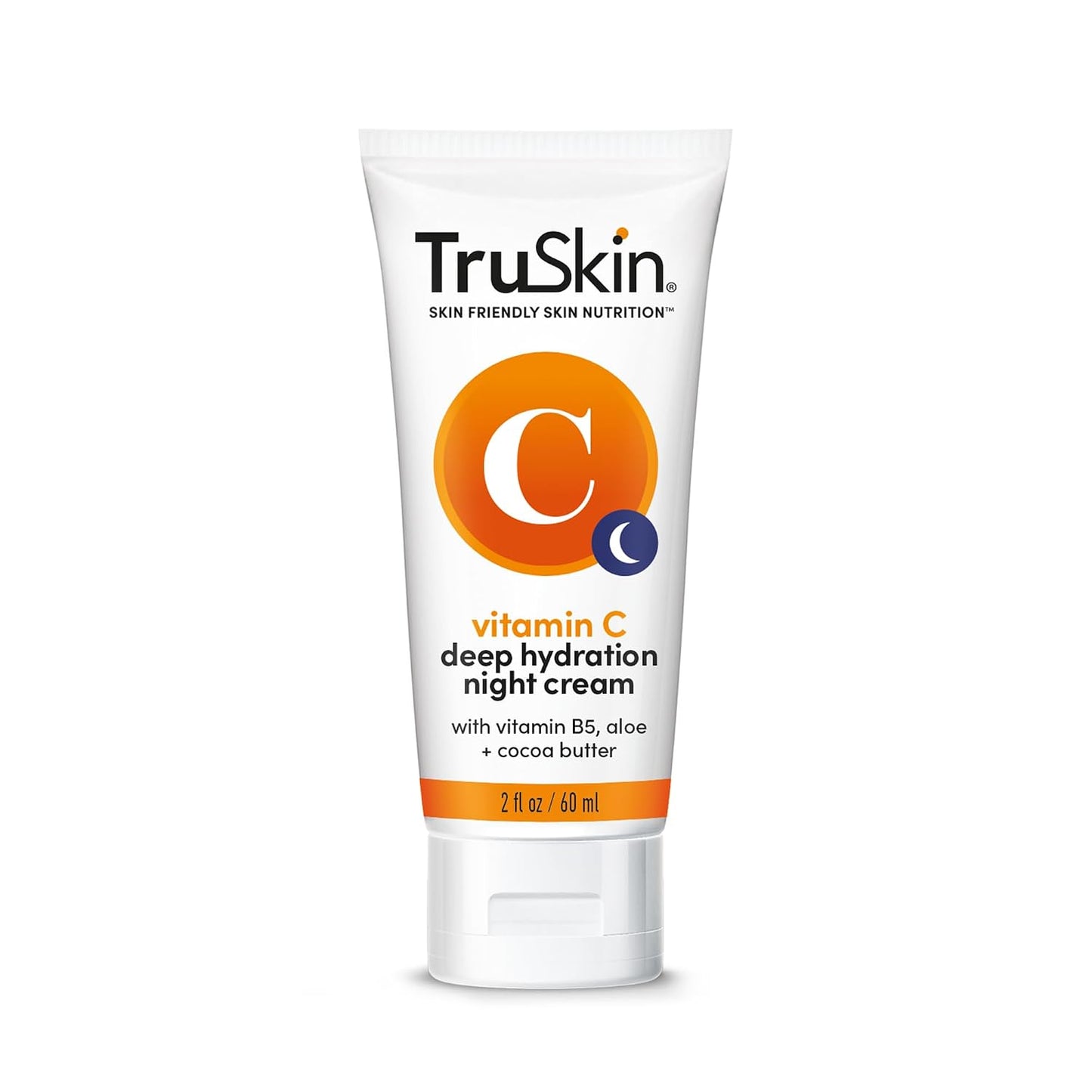 TruSkin Vitamin C Night Cream Brightening Face Moisturizer, 2 fl oz | Overnight Vitamin C cream with Vitamin B5, Aloe, MSM and Cocoa Butter hydrates for smoother, firmer-looking skin as you sleep