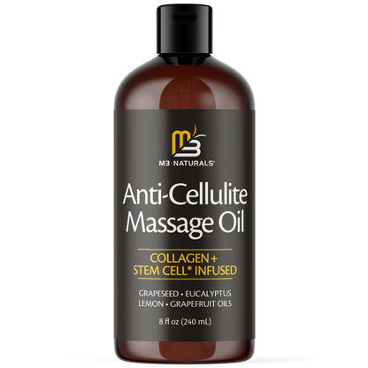 Anti Cellulite Massage Oil for Massage Therapy with Collagen (8 Fl Oz)