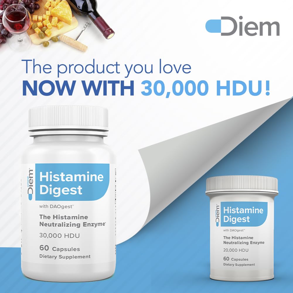 Omne Diem Histamine Digest DAO 30,000 HDU - 60 Caps - Histamine Neutralizing