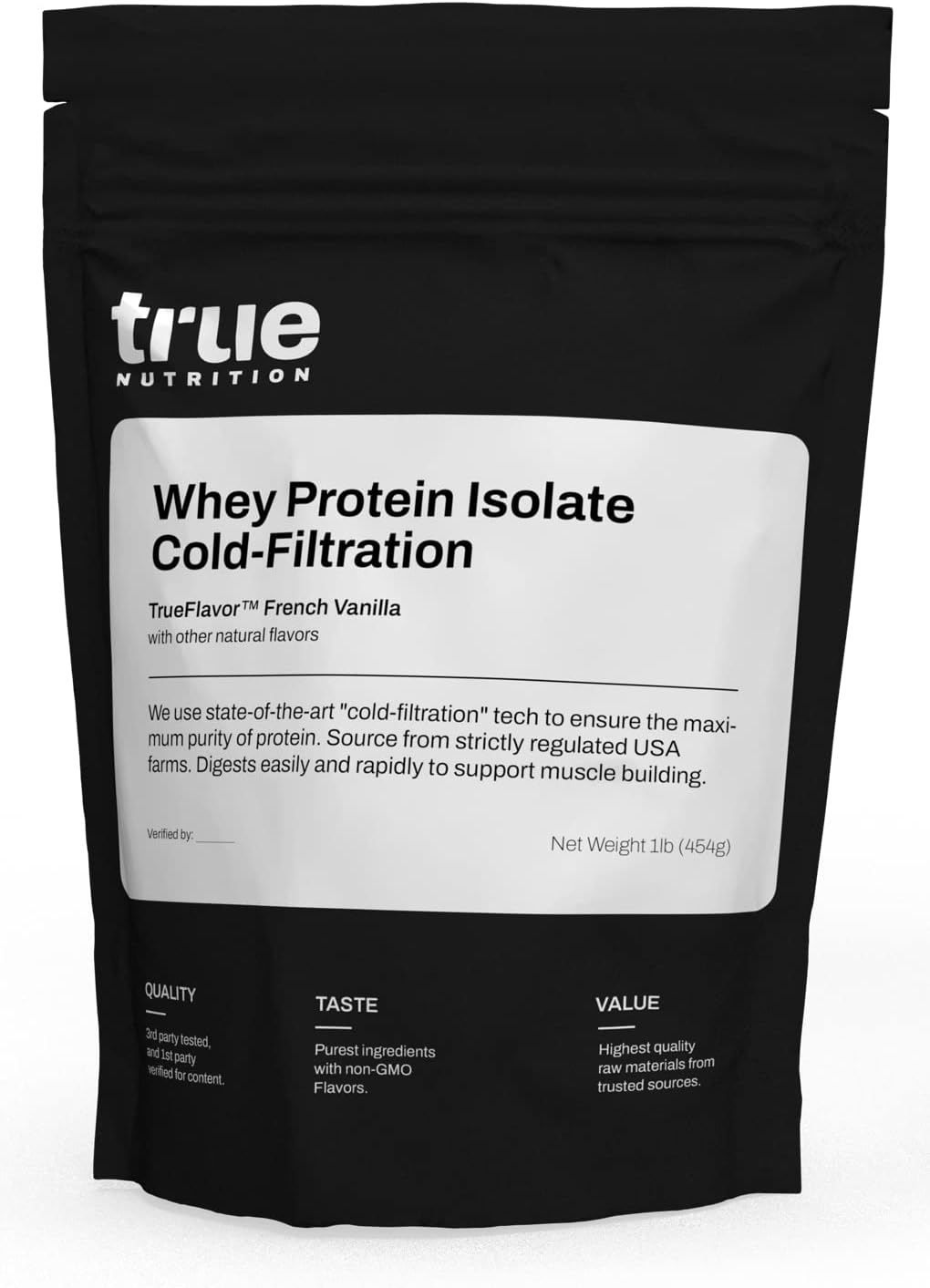 True Nutrition Whey Protein Isolate, French Vanilla, 1lb