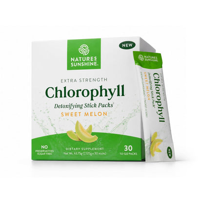 Nature's Sunshine Chlorophyll Stick Packs: Supercharge Your Detox and Boost Gut Health in Convenient, Delicious Stick Packs (Crisp Apple)