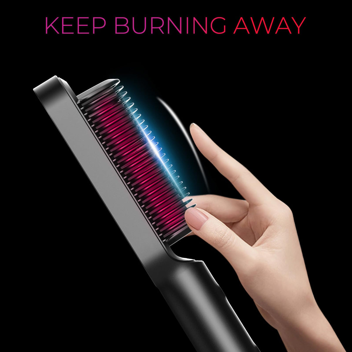 Hair Straightener Brush, TYMO Ring Hair Straightener Comb Straightening Brush