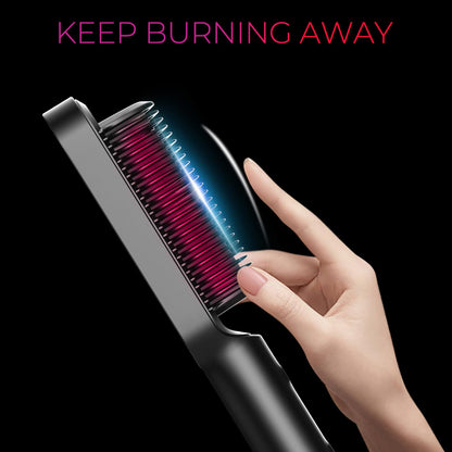 Hair Straightener Brush, TYMO Ring Hair Straightener Comb Straightening Brush