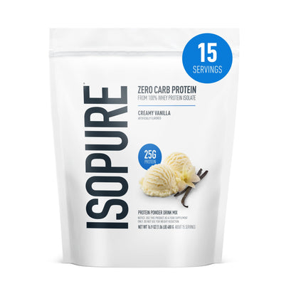 Isopure Zero Carb 100% Pure Whey Isolate Protein Powder, Gluten Free, With Vitamins, Cookies & Cream, 25g Protein Per Serving, 1 Lb, 15 Servings (Packaging May Vary)