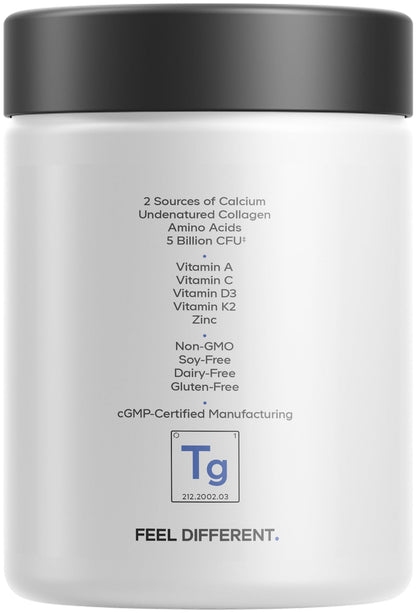 Codeage Teeth & Gums Vitamins + Oral Probiotics Supplement for Mouth - Whole Food Calcium, Collagen, Potassium, Vitamin C, D3, K2, Zinc – Oral Care & Dental Multivitamin Supplements - 90 Capsules