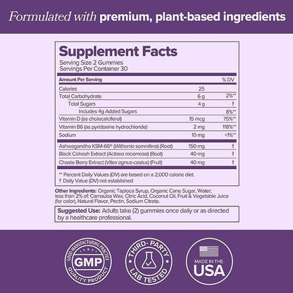 MENO Gummies for Menopause, 30 Servings (Pack of 2) - Hormone-Free Menopause