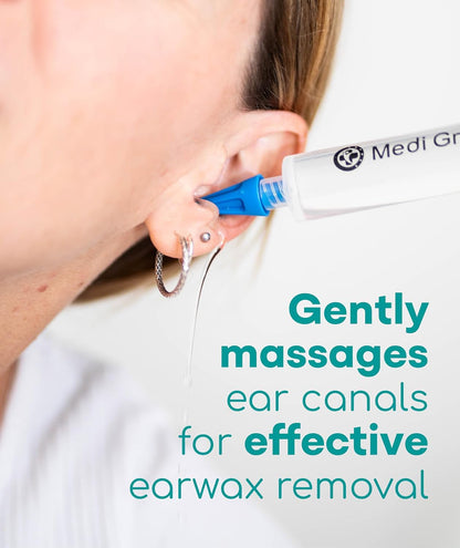 Medi Grade Ear Syringe Ear Wax Removal Kit with 3 Quad-stream Tips