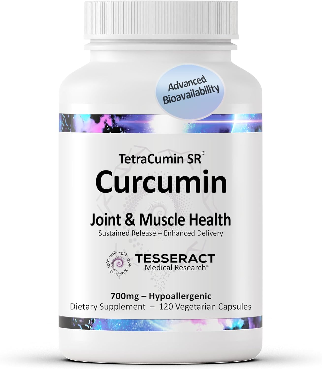 Tesseract TetraCumin SR Turmeric Curcumin Supplement, 120 Capsules | Sustained Release, Metabolite, Supports Joint Comfort, Mobility & Flexibility, For Women & Men, Curcuma Capsules, Gluten Free