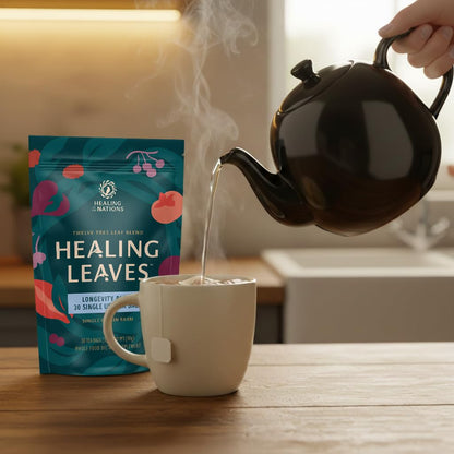 Healing Leaves, Longevity Blend Tea Bags- 30 Count | Biblically Inspired, 12 Fruit Tree Leaf Blend. Supports Digestion, Immune Function, Healthy Inflammation Response and Energy