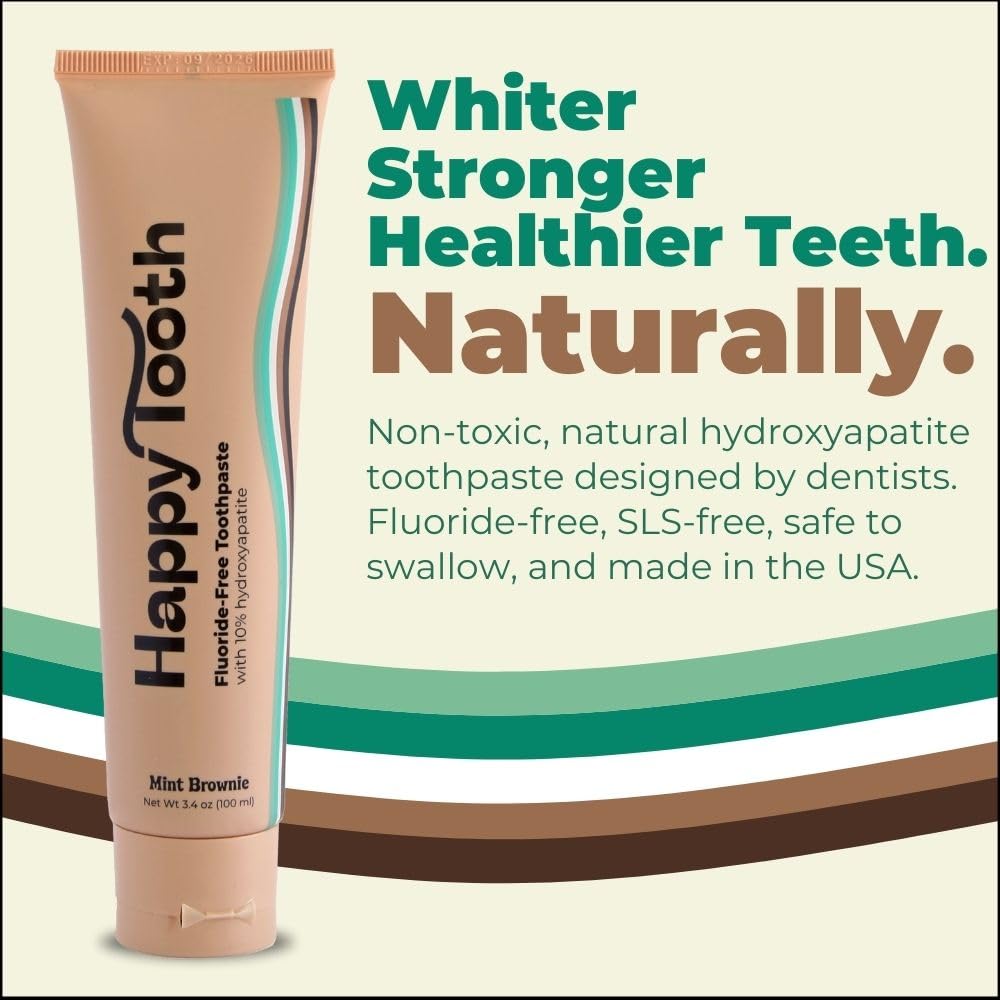 Hydroxyapatite Toothpaste, Whitening, Fluoride Free, Fresh Mint, 4oz