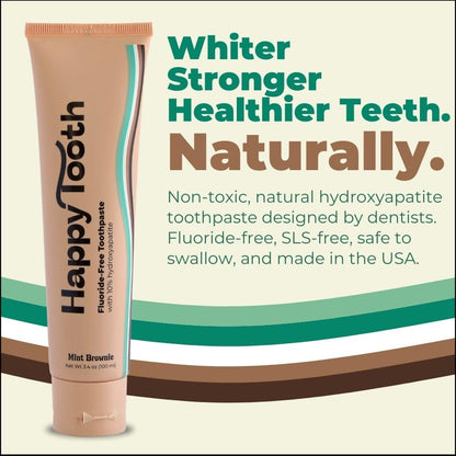 Hydroxyapatite Toothpaste, Whitening, Fluoride Free, Fresh Mint, 4oz