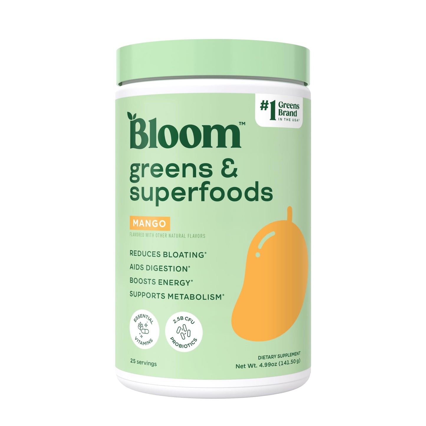 Bloom Nutrition Superfood Greens Powder, Berry, 30 Servings | Digestive Enzymes with Probiotics and Prebiotics, Gut Health, Bloating Relief for Women, Chlorella, Green Juice Mix