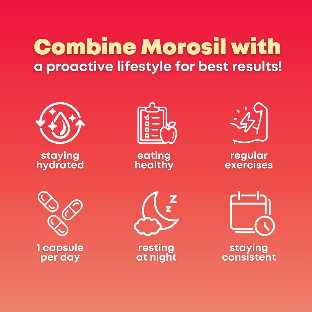 Morosil Clinically Tested C3G Supplement - Metabolism, Antioxidant, Wellness Support for Men & Women - 400mg Moro Red Orange Extract - 60 Veggie Capsules - Non-GMO, Gluten-Free, Vegan-Friendly