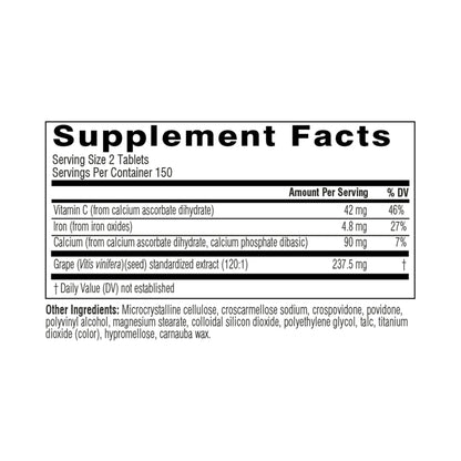 Swisse Grape Seed Extract Capsules | Grapeseed Extract Antioxidant Supplement |with Vitamin C for Skin & Collagen Support | 5 Month Supply