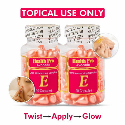 Vitamin E Topical Skin Oil Capsules, Royal Jelly, 2-Pack