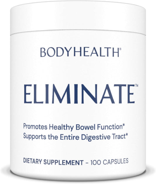 BodyHealth Intestinal Cleanse - Eliminate, Colon Cleanser Detox, Gentle Laxative Pills and Bowel Flush Constipation Relief for Adults, Body Cleanse for Colon Health and Clean Gut (100 Capsules)