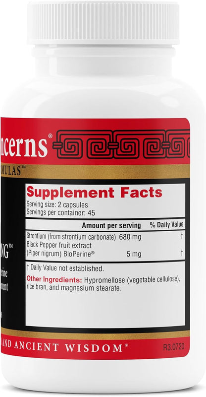 Health Concerns BioStrong – Bone Strength & Density Support Supplement – Strontium & BioPerine Black Pepper Extract for Joint Mobility – Chinese Herbal Blend for Men & Women – 90 Capsules