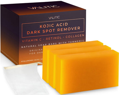 Valitic Unisex Dark Spot Corrector Bar, 100g - Exfoliating, SLS and Paraben-Free Turmeric 