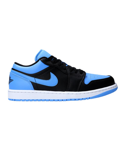 Nike Men's Air Jordan 1 Low Sneaker, Black Black Blue University, 13 US