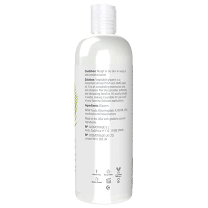 NOW Foods Solutions, Vegetable Glycerin, 100% Pure, Versatile Skin Care, Softening and Moisturizing, 16-Ounce