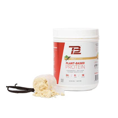 TB12 Plant Based Protein Powder, Sustainably Sourced Pea Protein, Vanilla, Vegan
