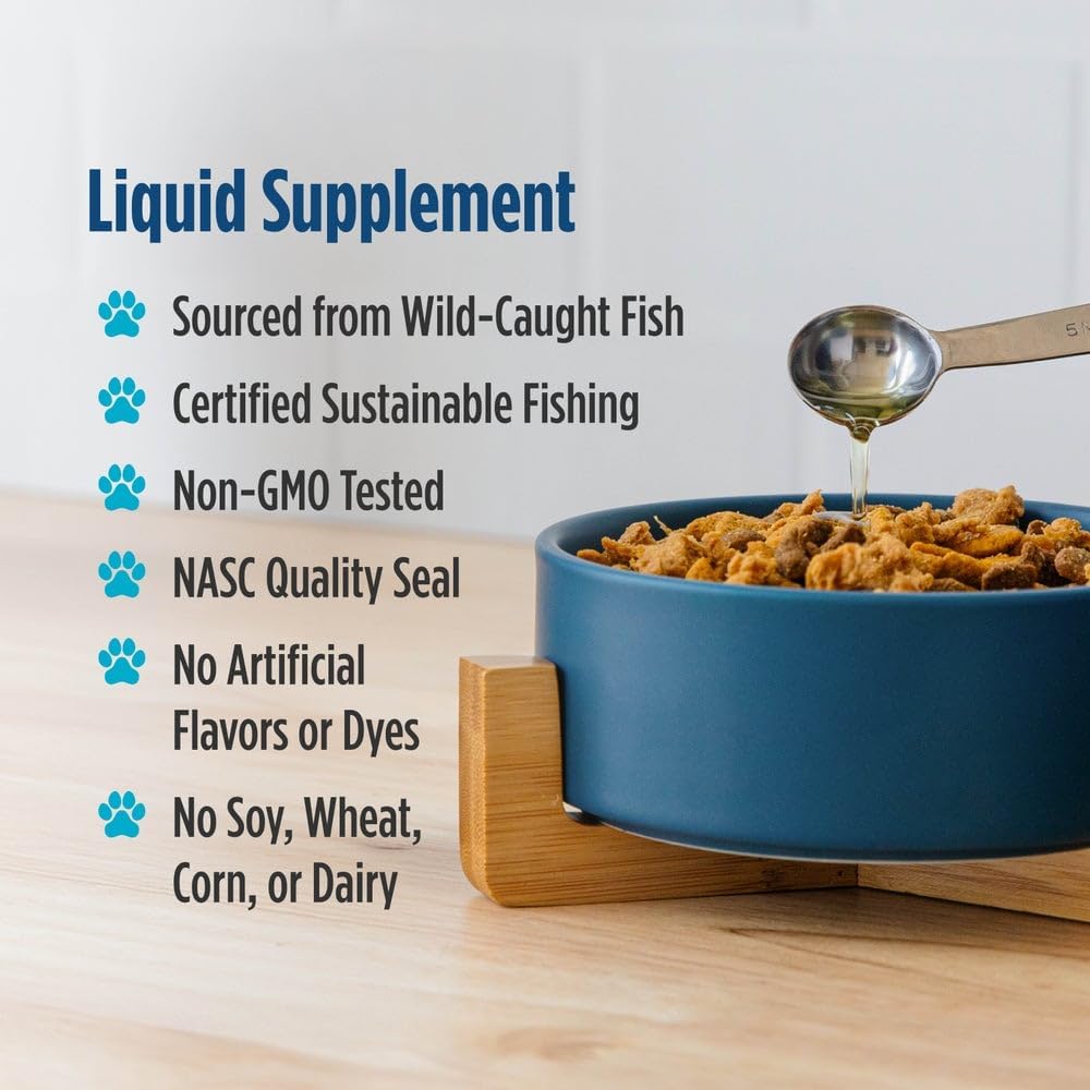 Nordic Naturals Omega-3 Pet, 1380mg Fish Oil for Dogs w/EPA DHA - 16oz | Delivers 1380 mg of omega-3s per teaspoon with EPA and DHA to support heart health, immunity, and overall vitality in dogs